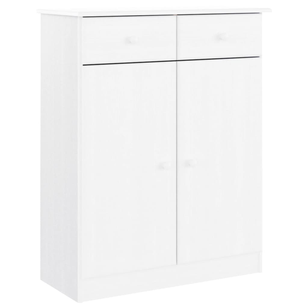 Armoire à chaussures ALTA blanc 77x35x96 cm bois massif de pin - XIOS