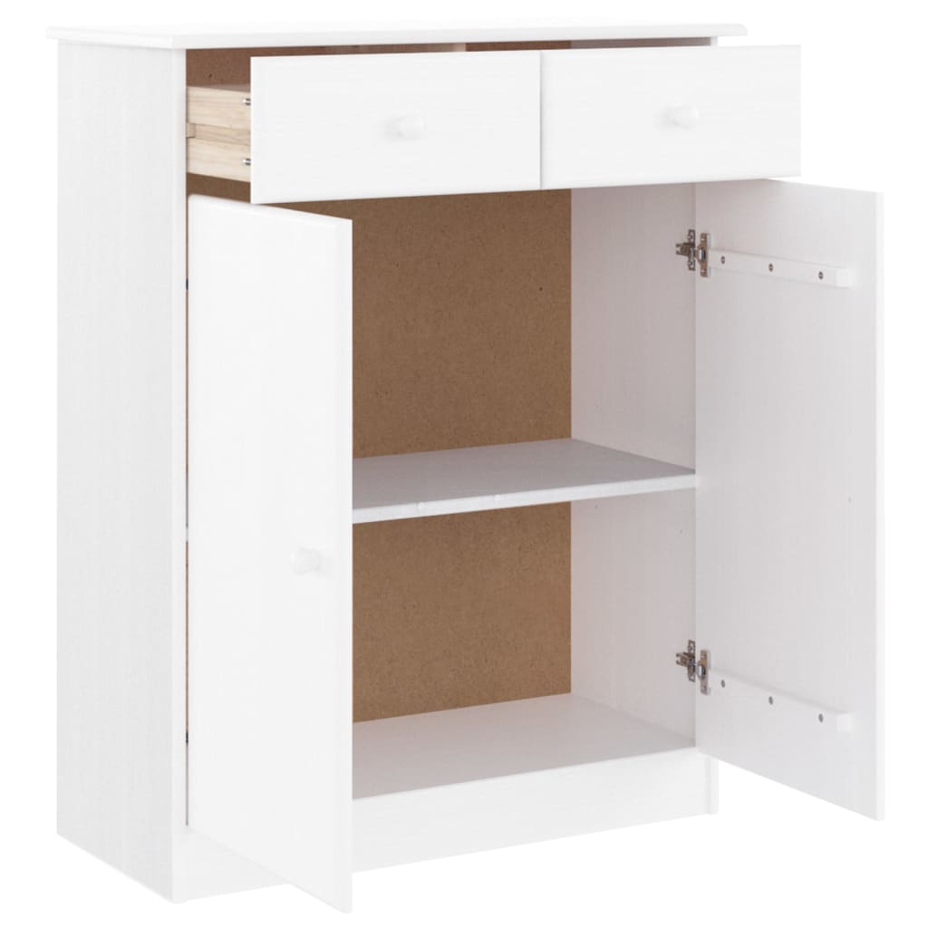 Armoire à chaussures ALTA blanc 77x35x96 cm bois massif de pin - XIOS