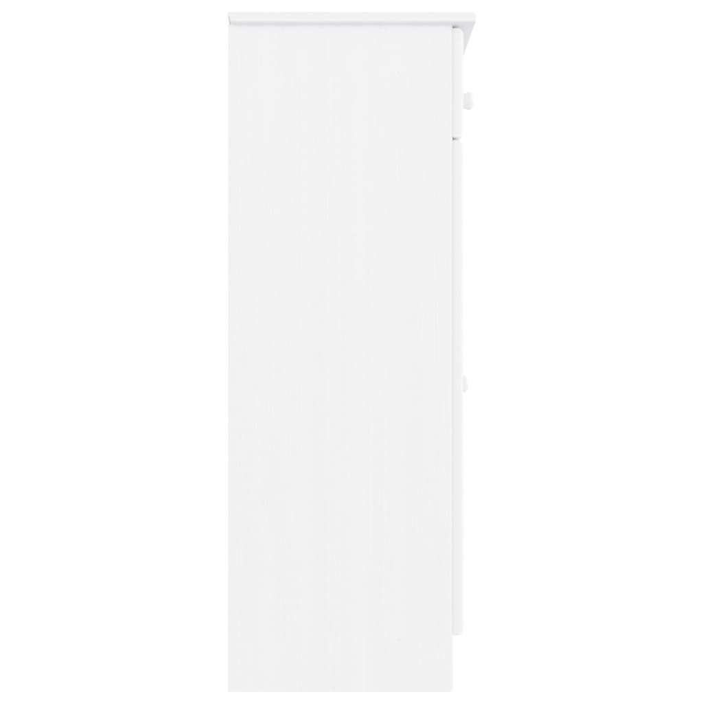 Armoire à chaussures ALTA blanc 77x35x96 cm bois massif de pin - XIOS