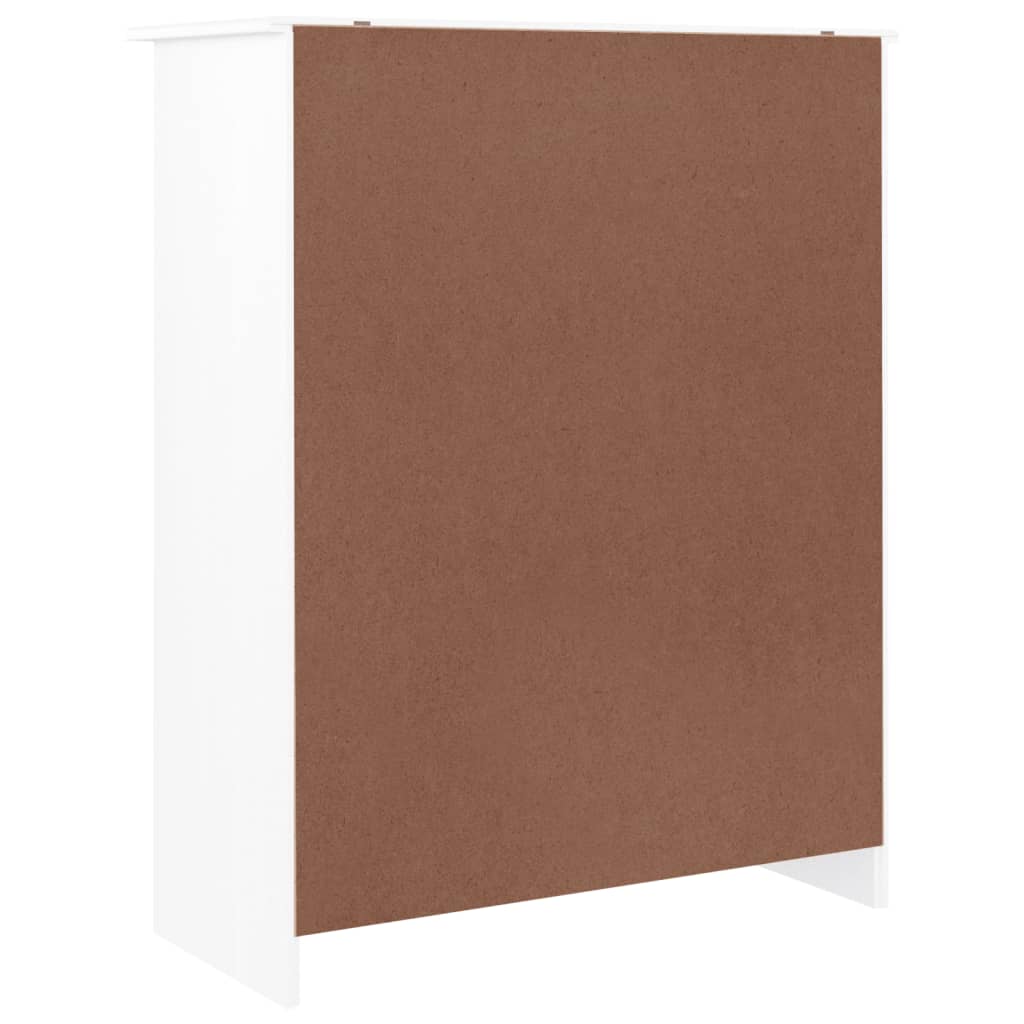 Armoire à chaussures ALTA blanc 77x35x96 cm bois massif de pin - XIOS