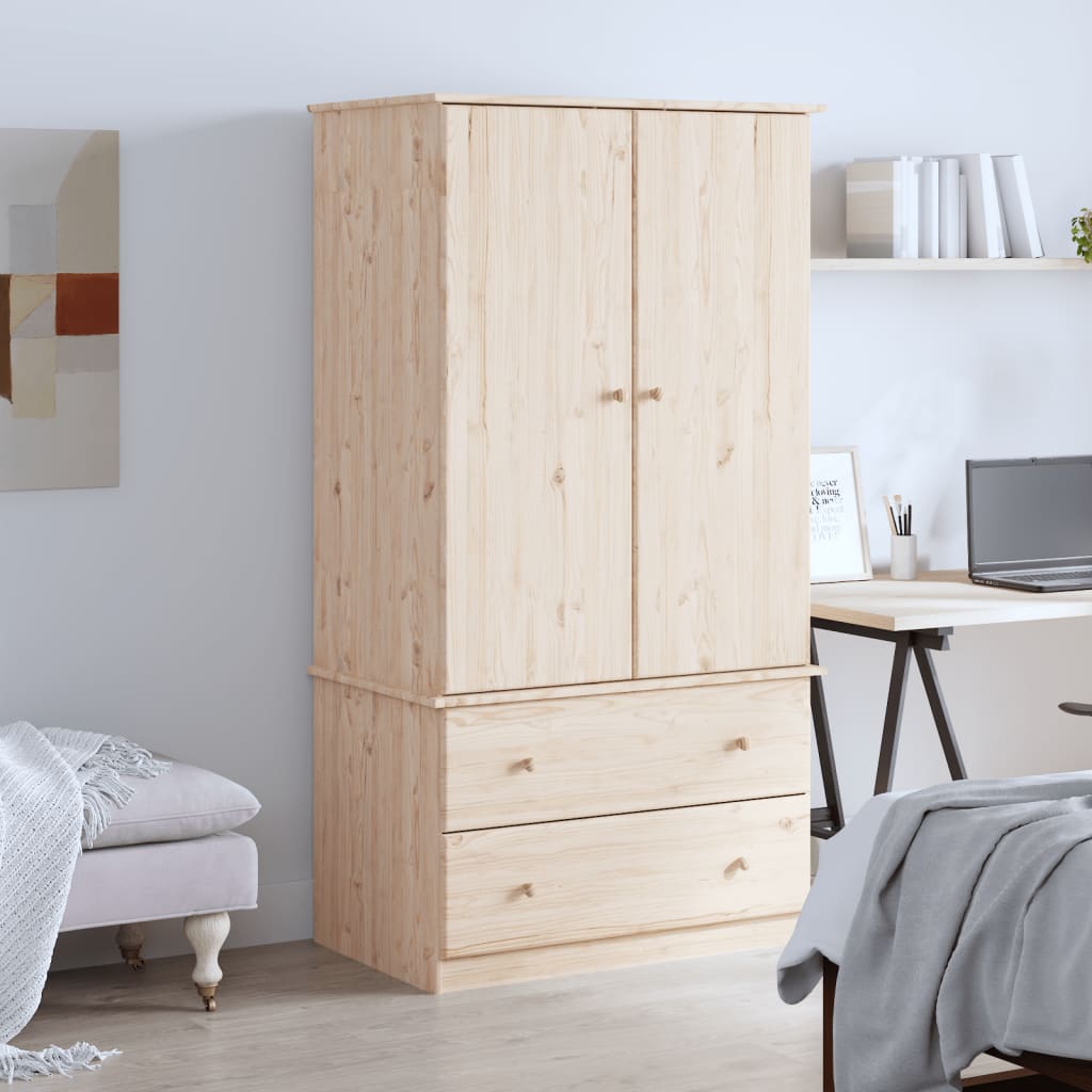 Garde-robe ALTA 90x55x170 cm bois massif de pin XIOS