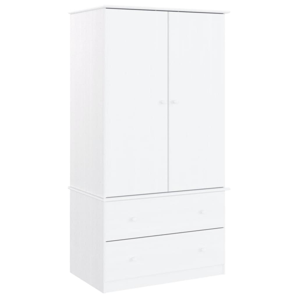 Garde-robe ALTA blanc 90x55x170 cm bois massif de pin - XIOS