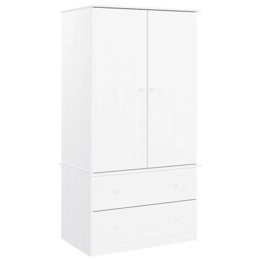 Garde-robe ALTA blanc 90x55x170 cm bois massif de pin - XIOS
