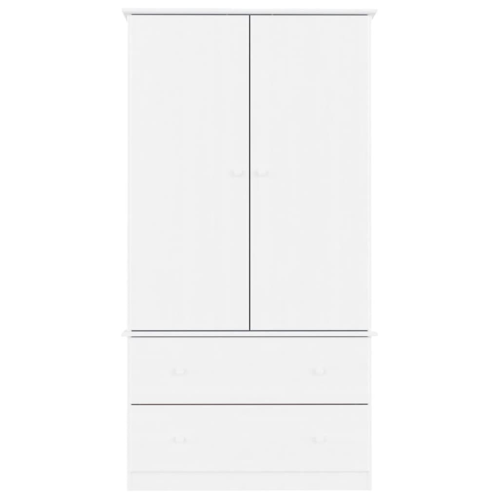 Garde-robe ALTA blanc 90x55x170 cm bois massif de pin - XIOS