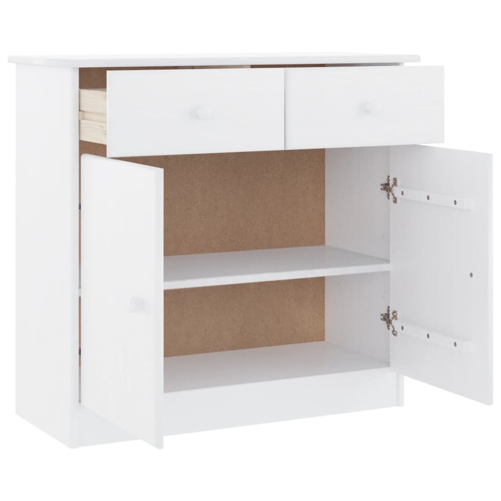 Buffet ALTA blanc 77x35x73 cm bois massif de pin - XIOS