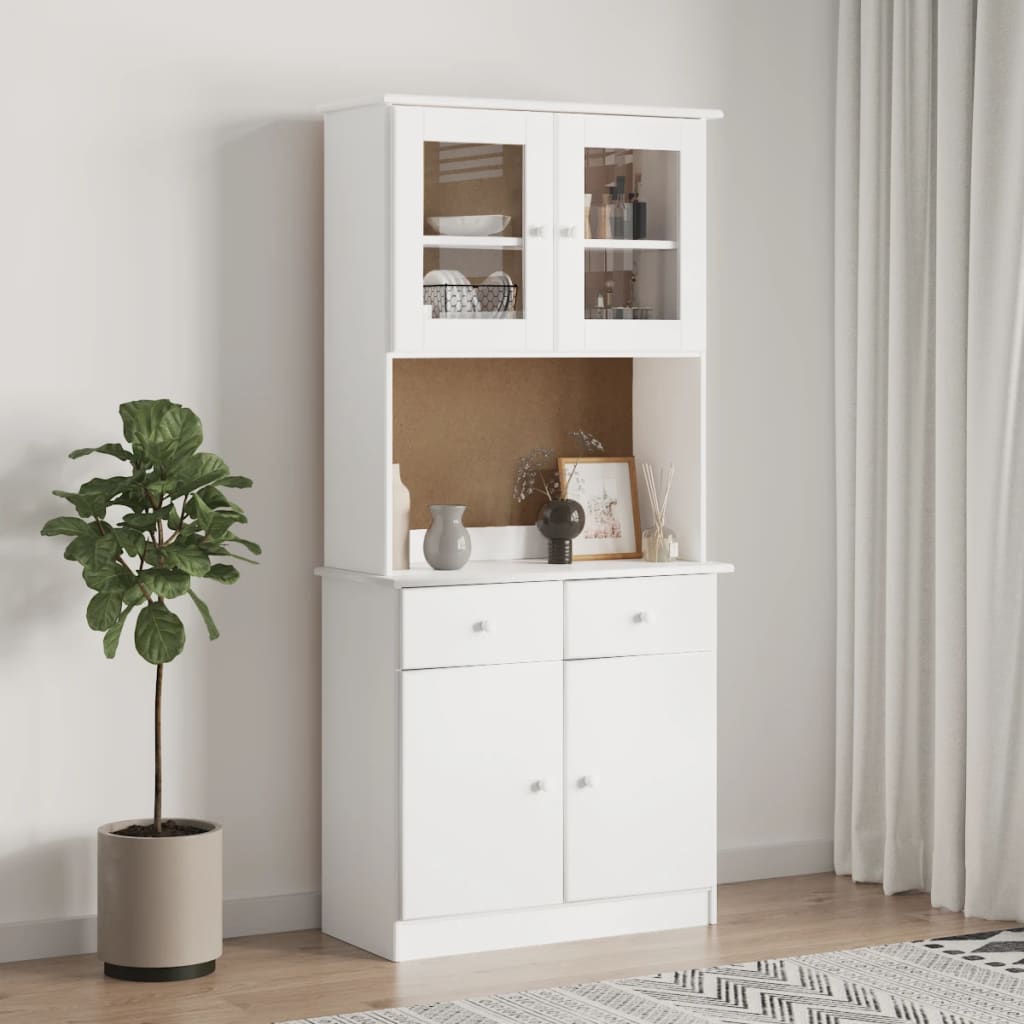 Dessus de commode ALTA blanc 77x30x92 cm bois massif de pin - XIOS