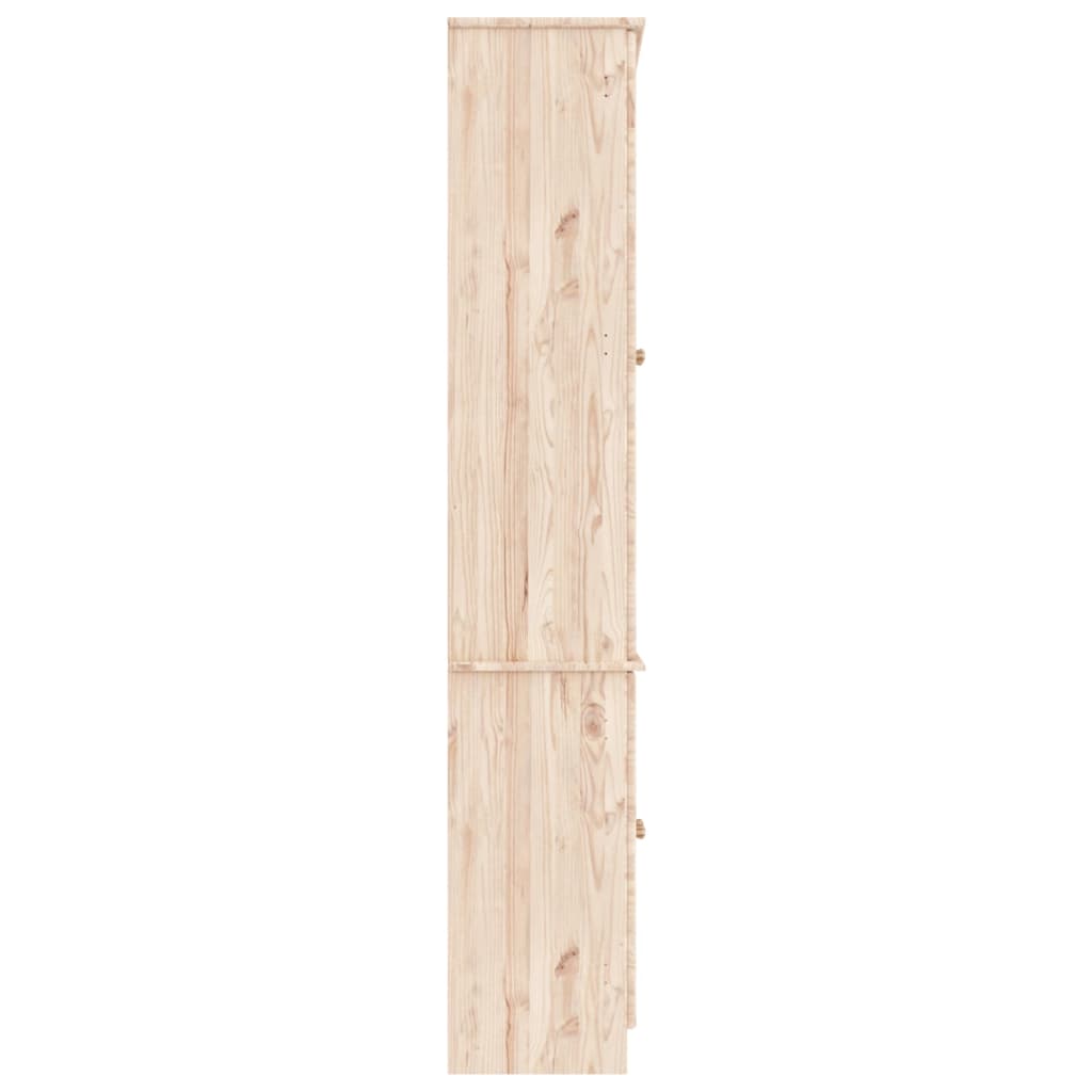 Vitrine en verre ALTA 77x35x186,5 cm bois de pin massif - XIOS