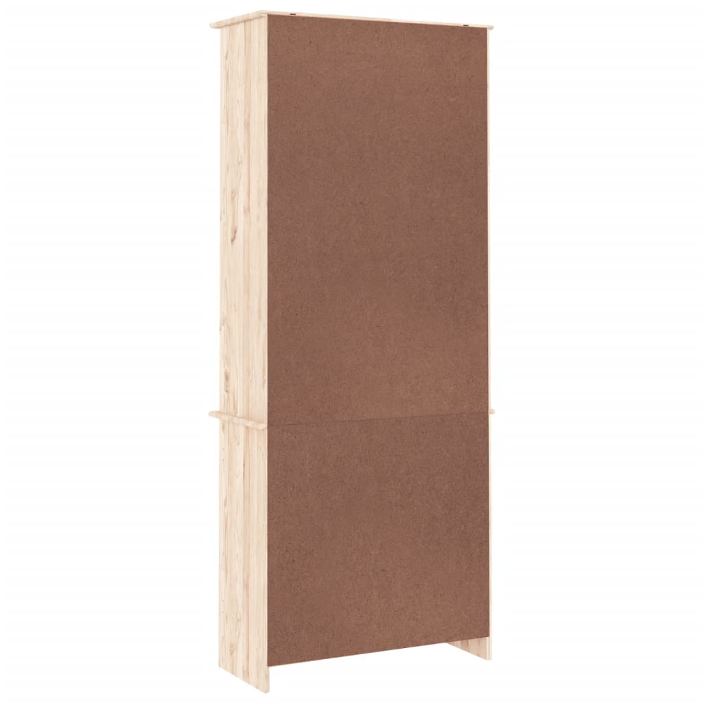 Vitrine en verre ALTA 77x35x186,5 cm bois de pin massif - XIOS
