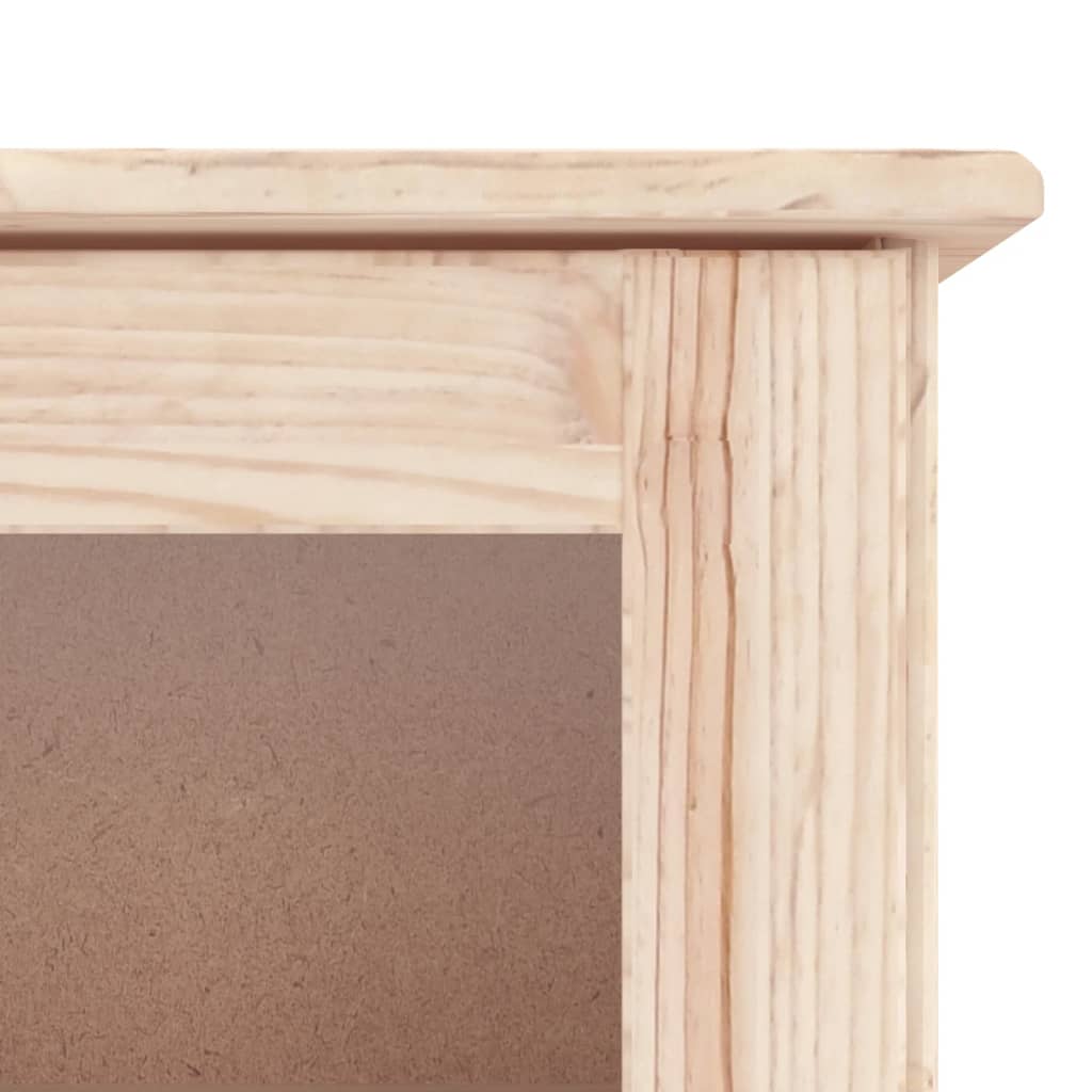 Vitrine en verre ALTA 77x35x186,5 cm bois de pin massif - XIOS