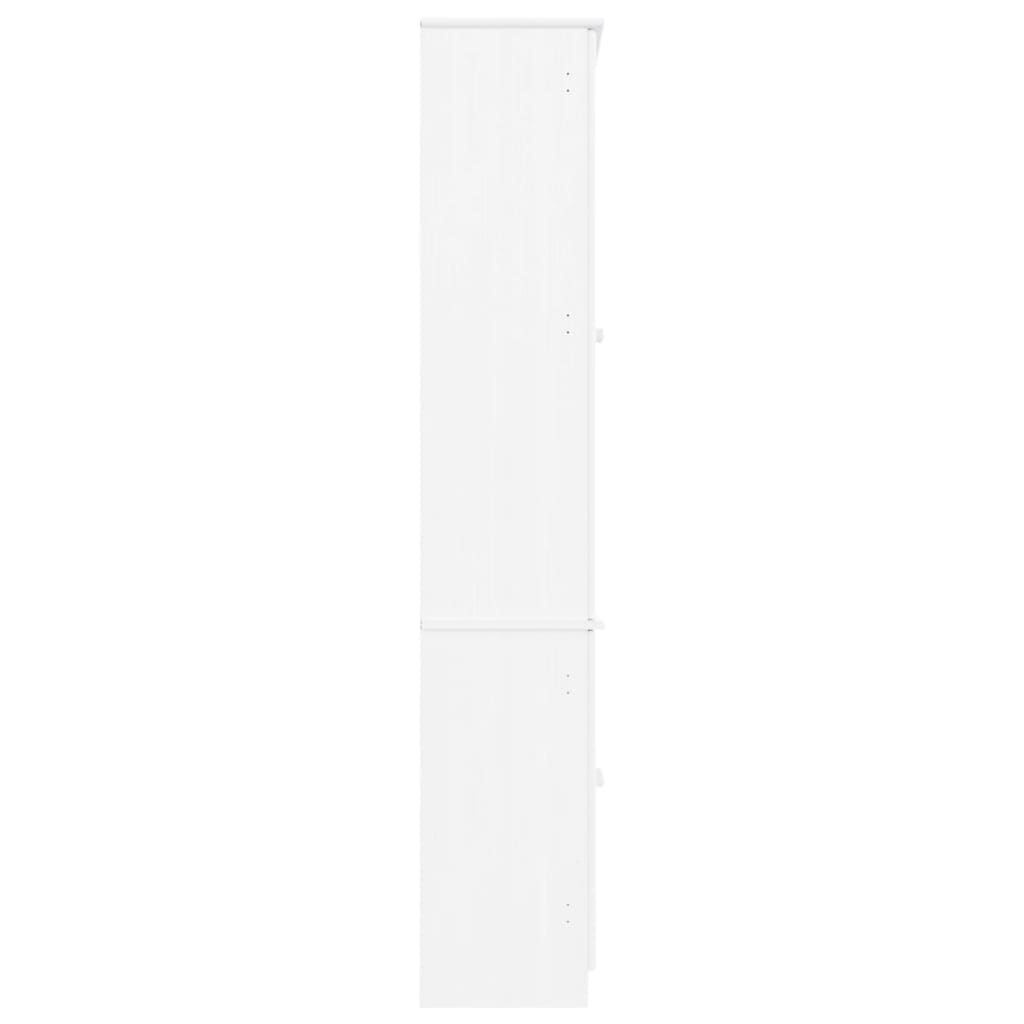 Vitrine en verre ALTA blanc 77x35x186,5 cm bois de pin massif - XIOS