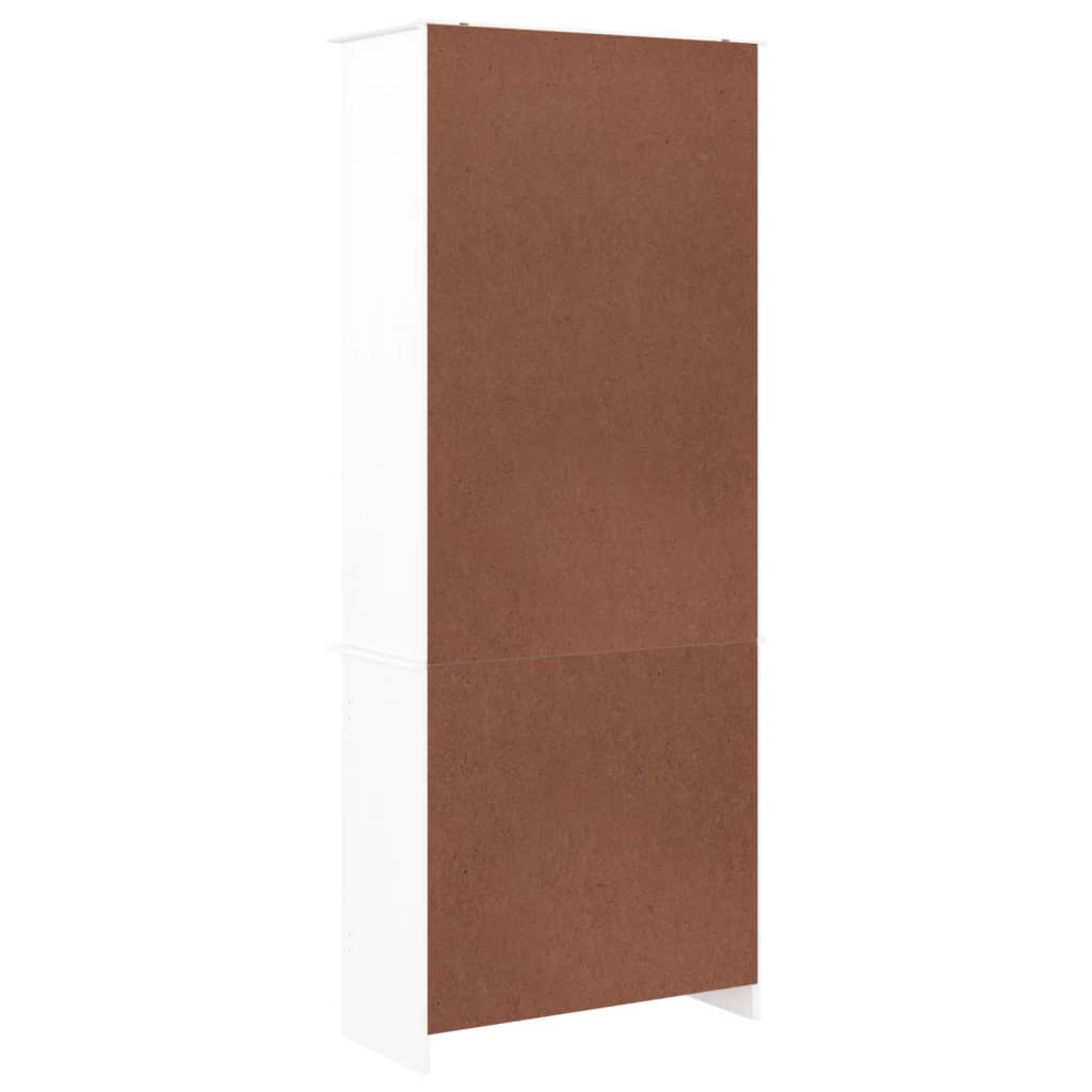 Vitrine en verre ALTA blanc 77x35x186,5 cm bois de pin massif - XIOS