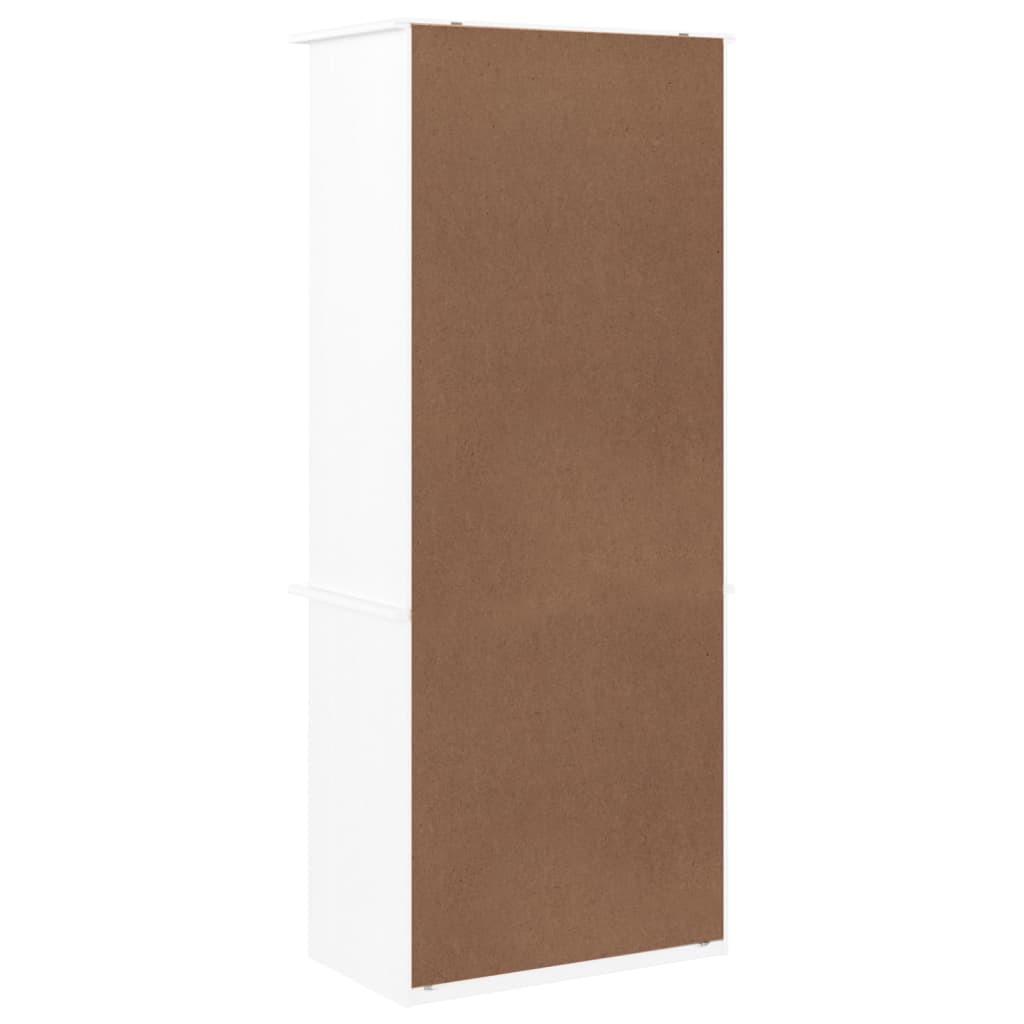 Bibliothèque et tiroirs ALTA blanc 60x35x142 cm bois massif pin - XIOS
