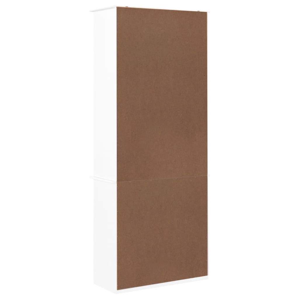 Bibliothèque tiroirs ALTA blanc 77x35x186,5cm bois massif pin - XIOS