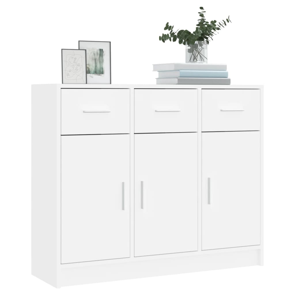 Buffet blanc 91x28x75 cm bois d'ingénierie - XIOS