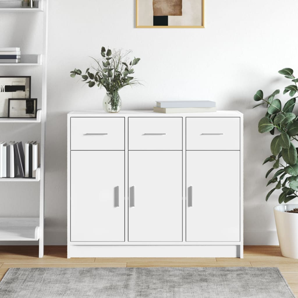 Buffet blanc 91x28x75 cm bois d'ingénierie - XIOS