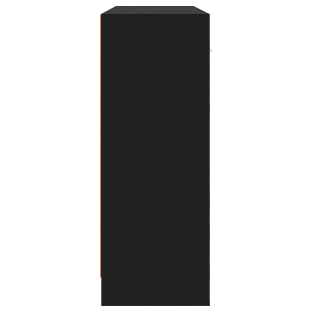 Buffet noir 91x28x75 cm bois d'ingénierie - XIOS
