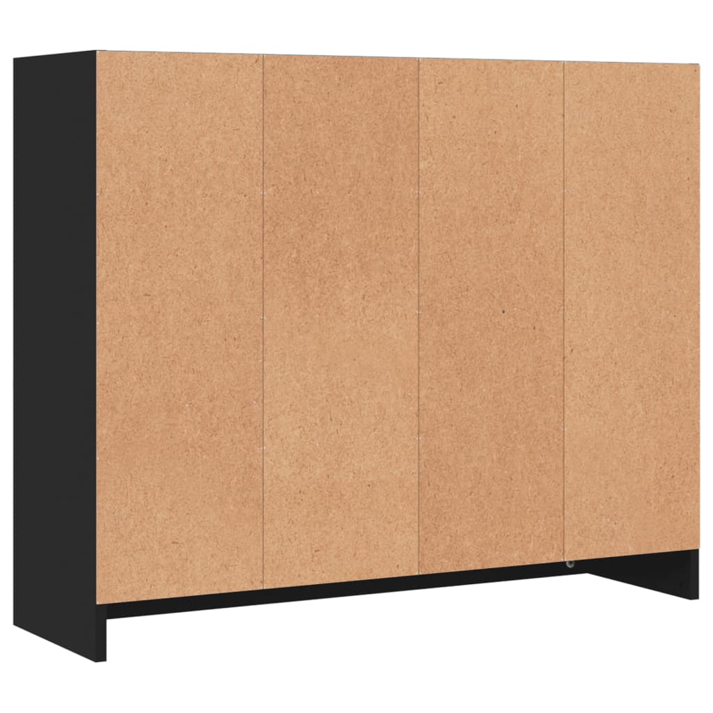 Buffet noir 91x28x75 cm bois d'ingénierie - XIOS