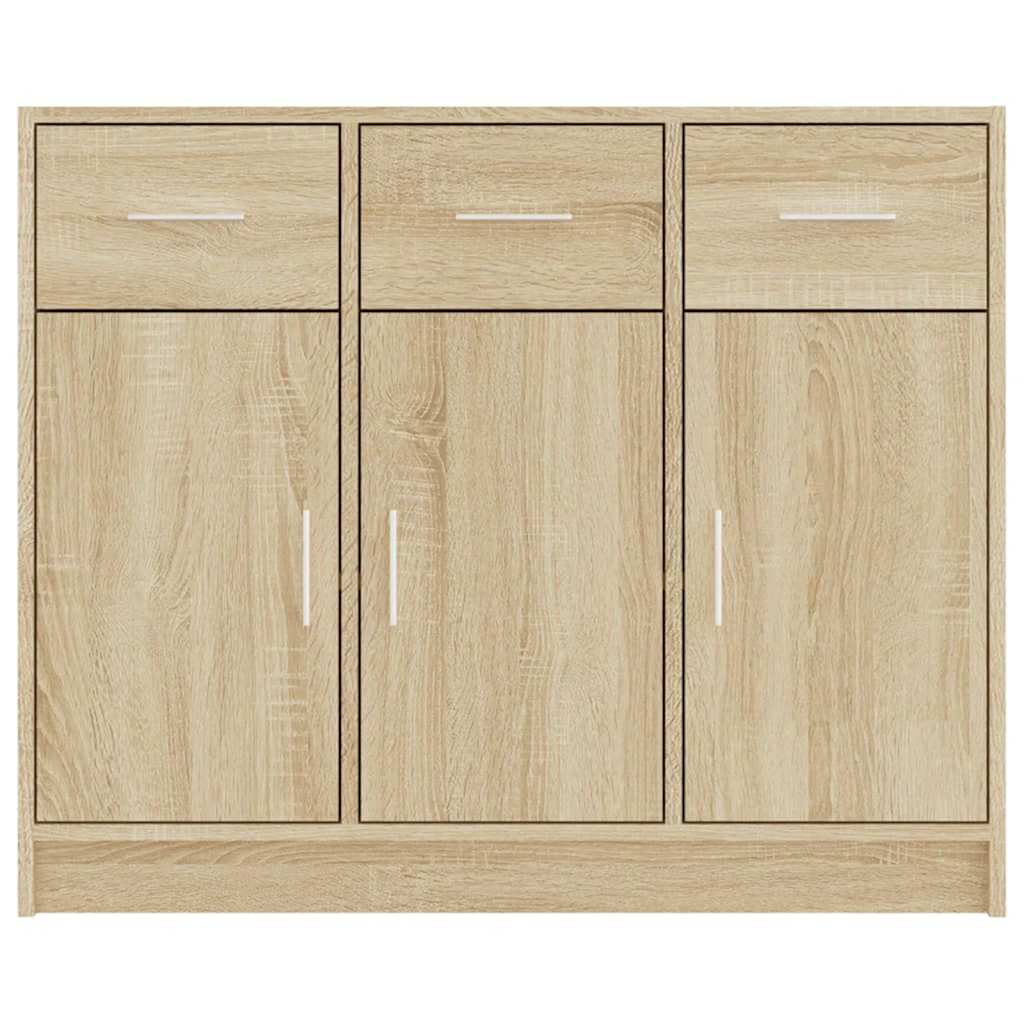 Buffet chêne sonoma 91x28x75 cm bois d'ingénierie - XIOS