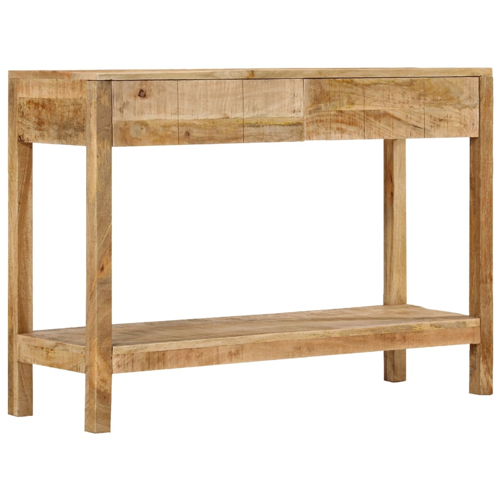 Table console et 2 tiroirs 110x35x75 cm bois de manguier solide