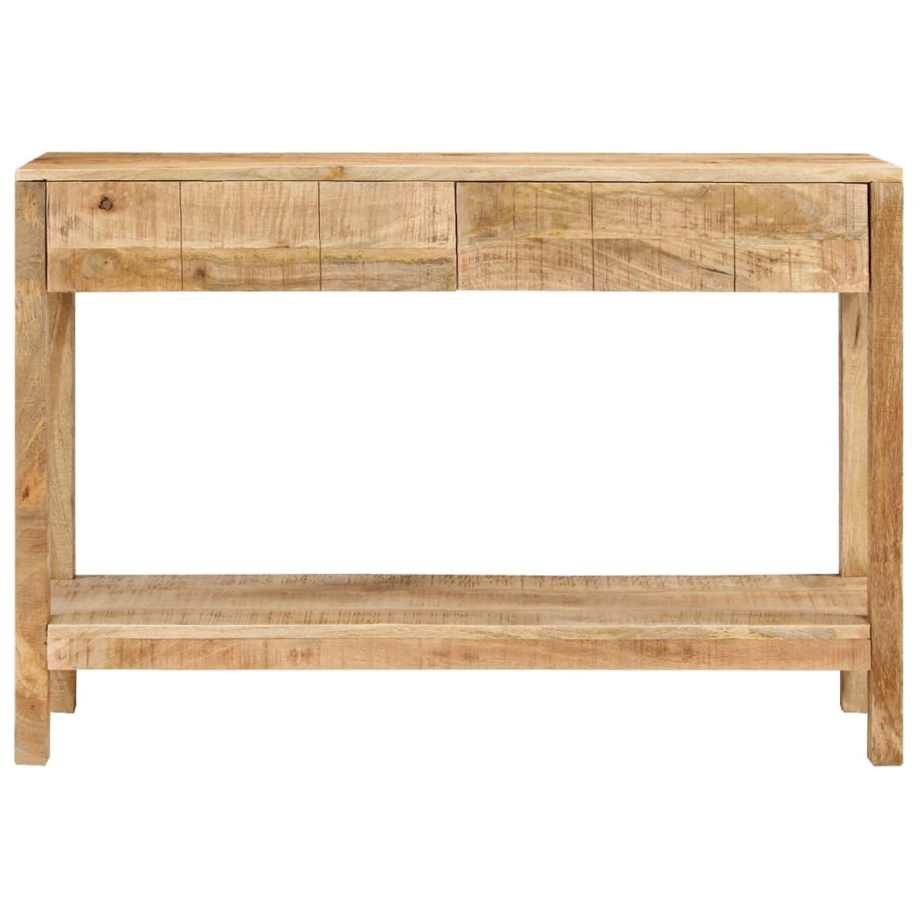 Table console et 2 tiroirs 110x35x75 cm bois de manguier solide