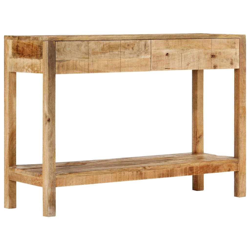 Table console et 2 tiroirs 110x35x75 cm bois de manguier solide
