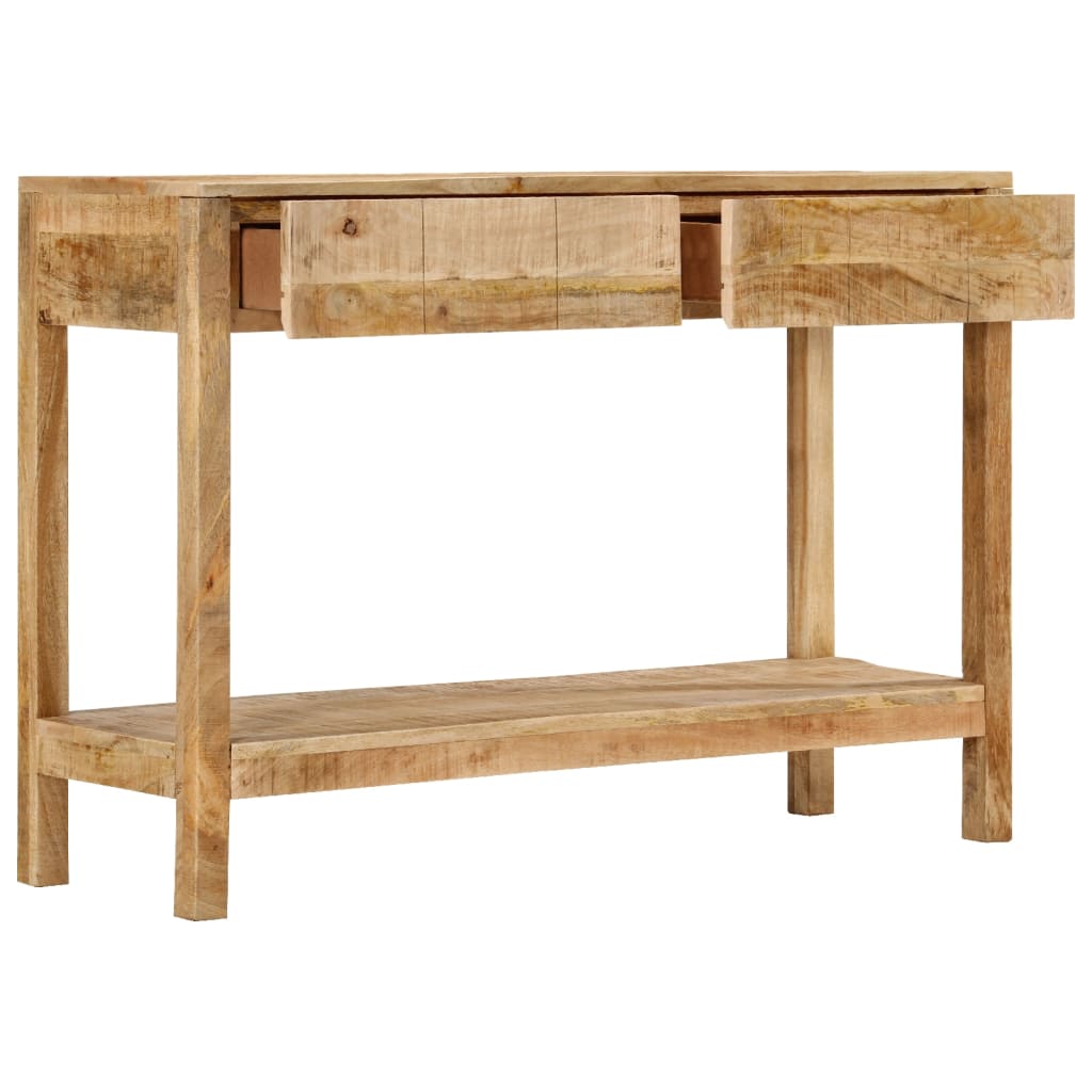 Table console et 2 tiroirs 110x35x75 cm bois de manguier solide