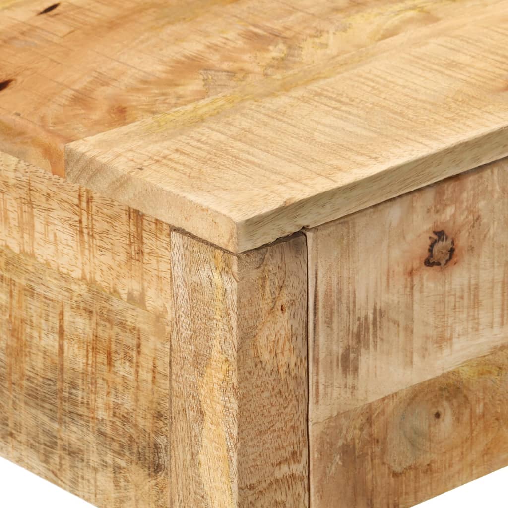 Table console et 2 tiroirs 110x35x75 cm bois de manguier solide