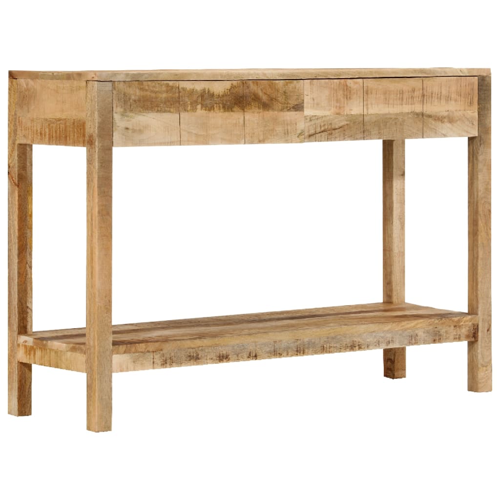Table console et 2 tiroirs 110x35x75 cm bois de manguier solide