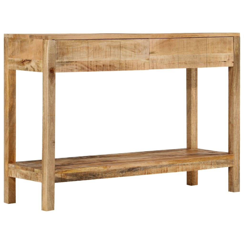 Table console et 2 tiroirs 110x35x75 cm bois de manguier solide