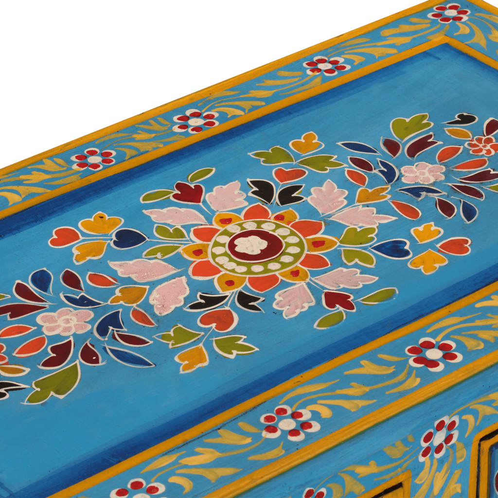 Buffet turquoise 55x30x76 cm bois massif de manguier - XIOS