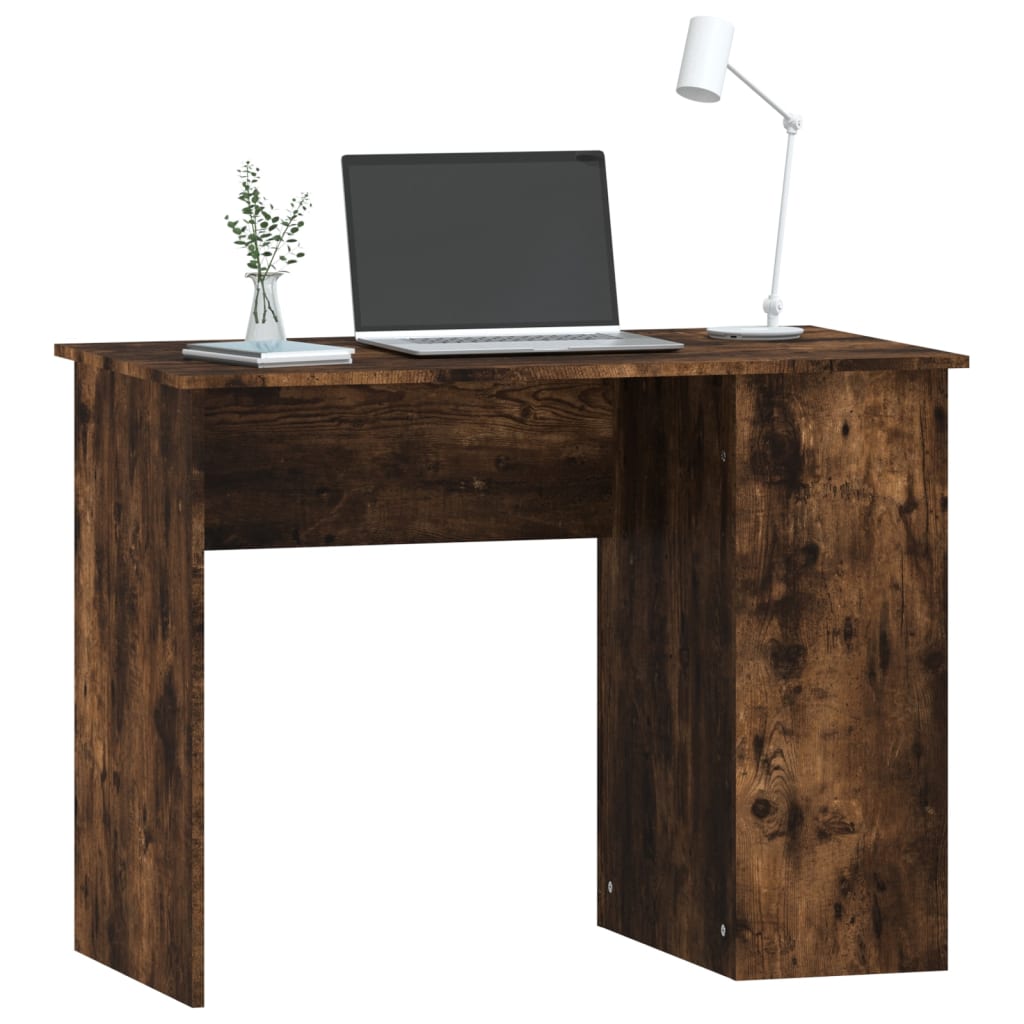 Bureau chêne fumé 100x55x75 cm bois d'ingénierie Bureaux vidaXL   