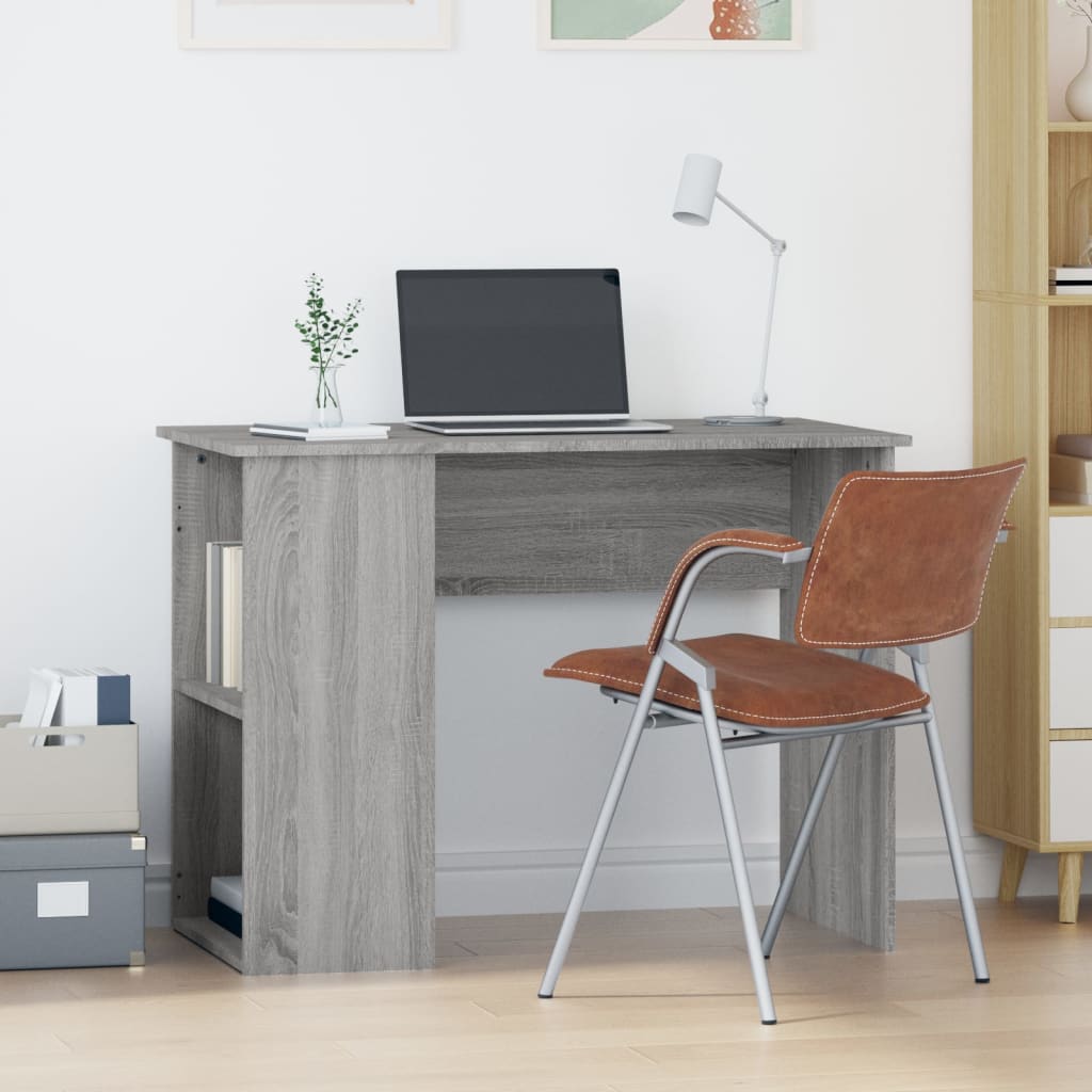 Bureau sonoma gris 100x55x75 cm bois d'ingénierie Bureaux vidaXL   