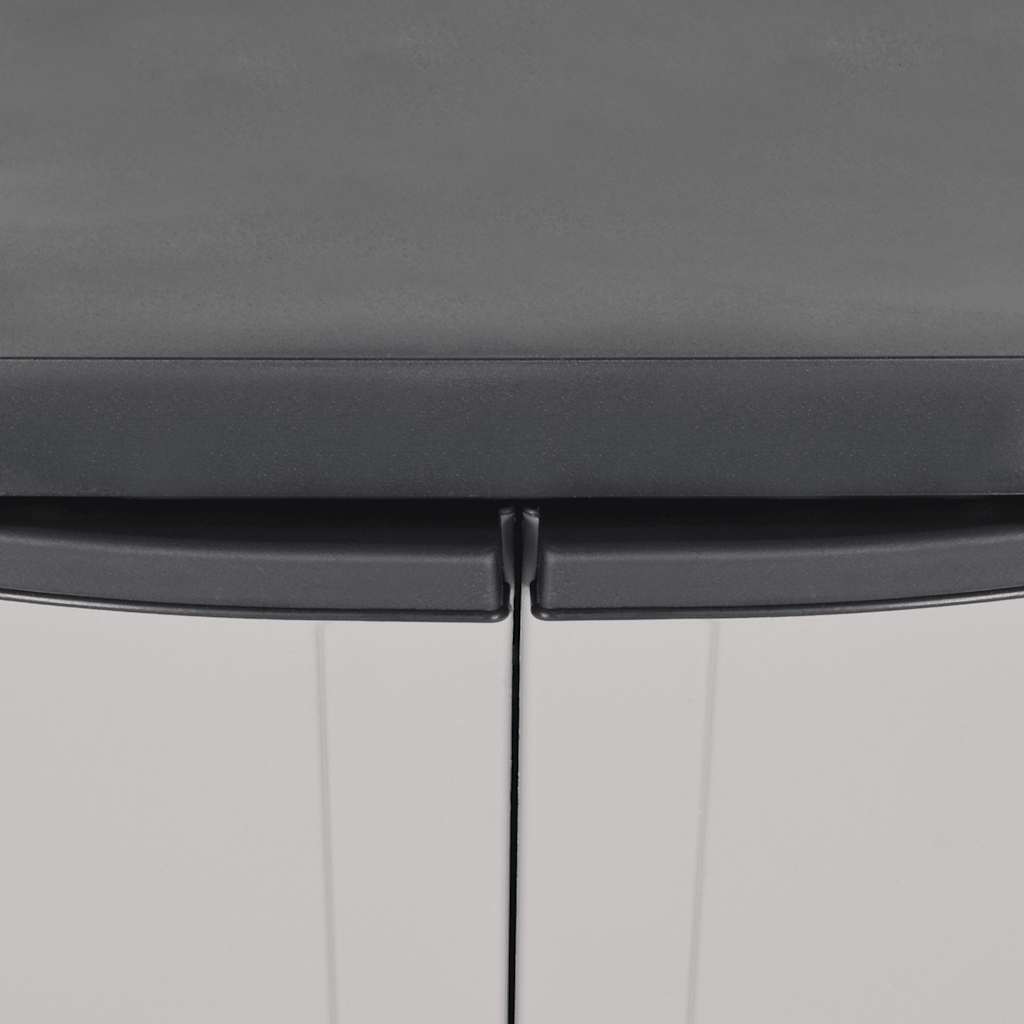 Armoire de rangement d'extérieur gris et noir 65x37x85 cm PP