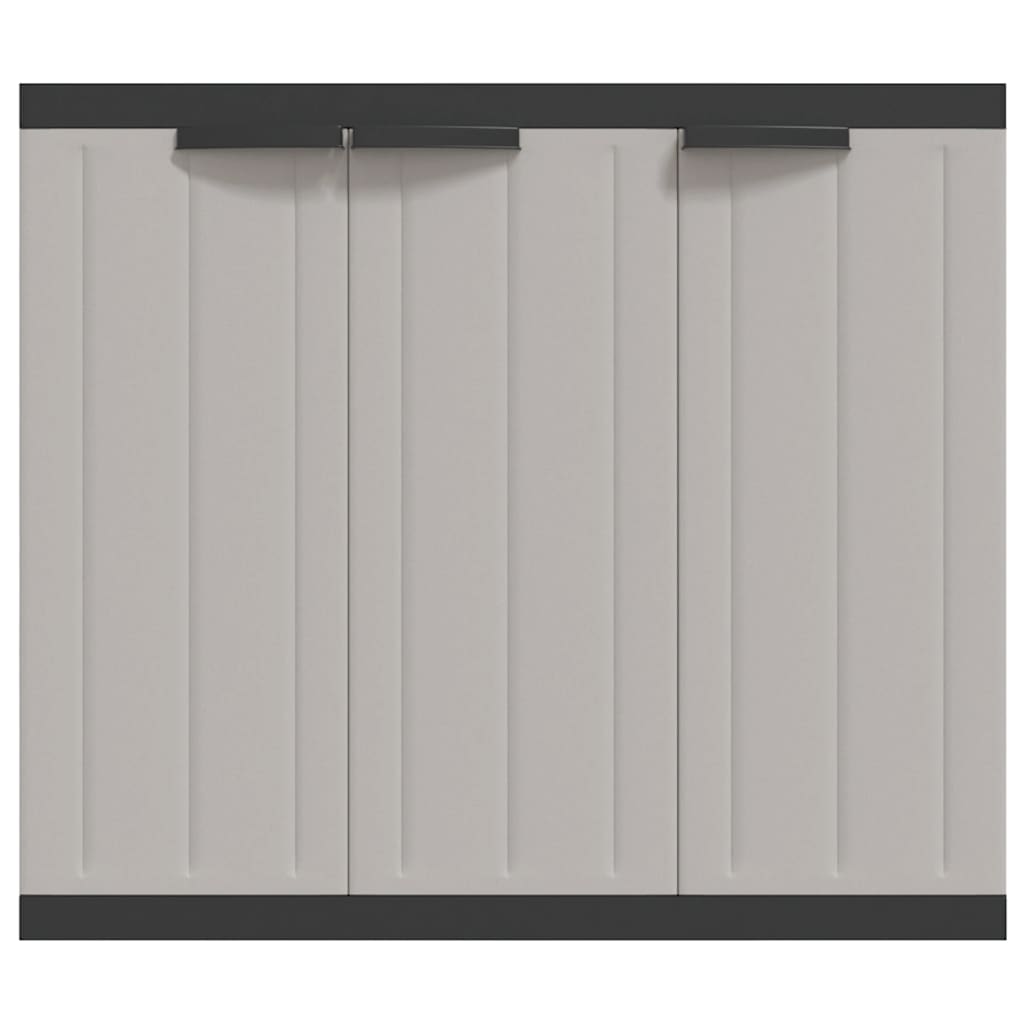 Armoire de rangement d'extérieur gris et noir 97x37x85 cm PP