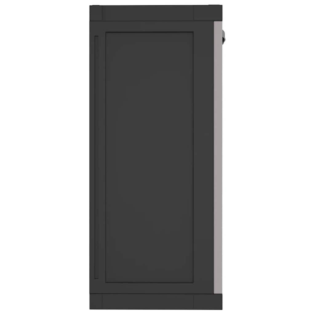 Armoire de rangement d'extérieur gris et noir 97x37x85 cm PP