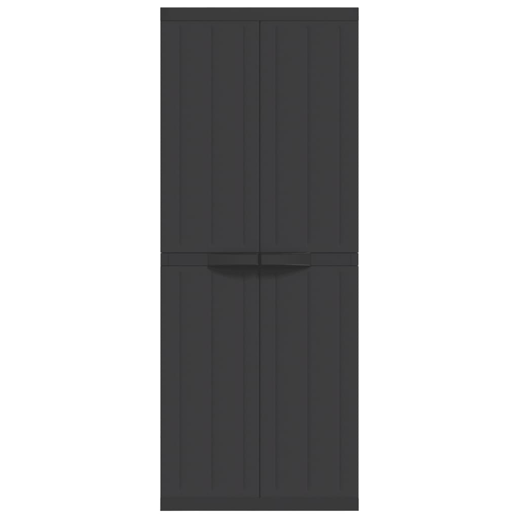 Armoire de rangement d'extérieur noir 65x37x165 cm PP Casiers & armoires de rangement vidaXL