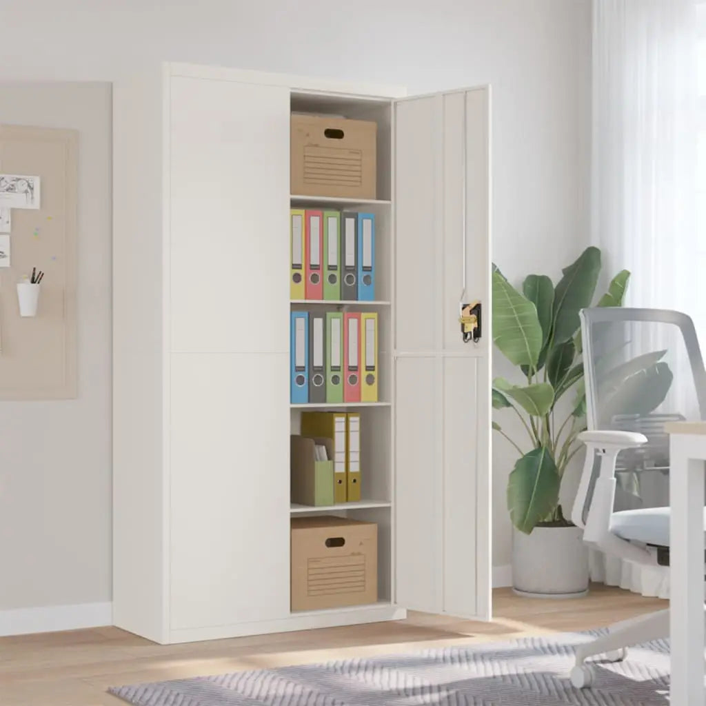 Classeur blanc 90x40x180 cm acier - XIOS