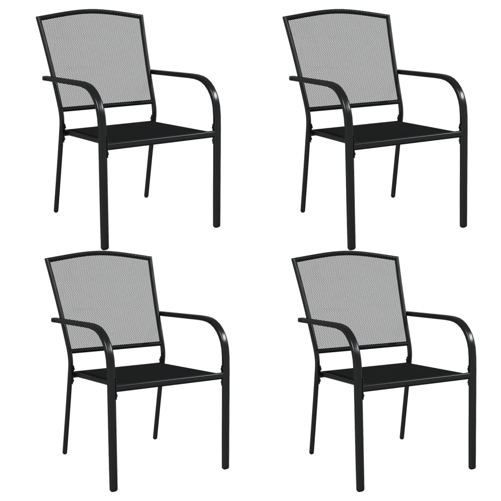 Ensemble à manger de jardin 5 pcs anthracite acier