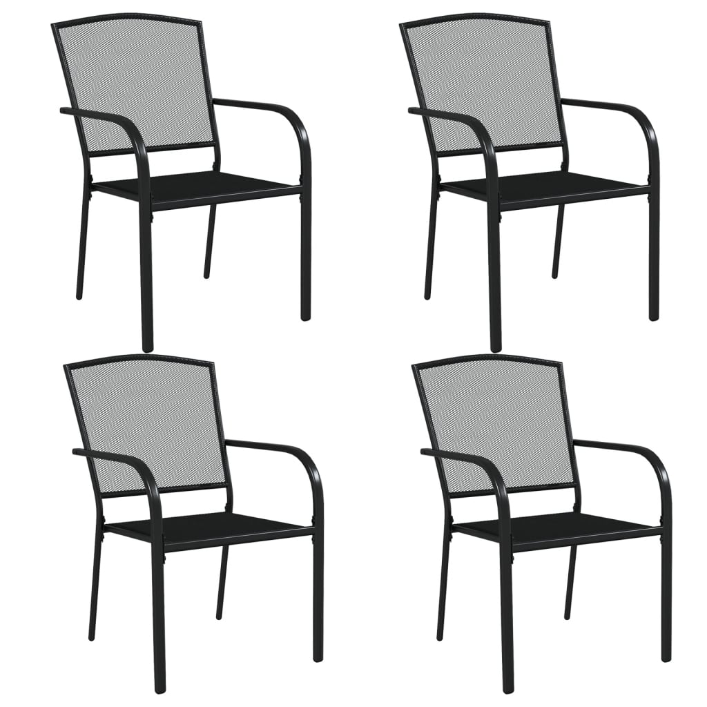 Ensemble à manger de jardin 5 pcs anthracite acier