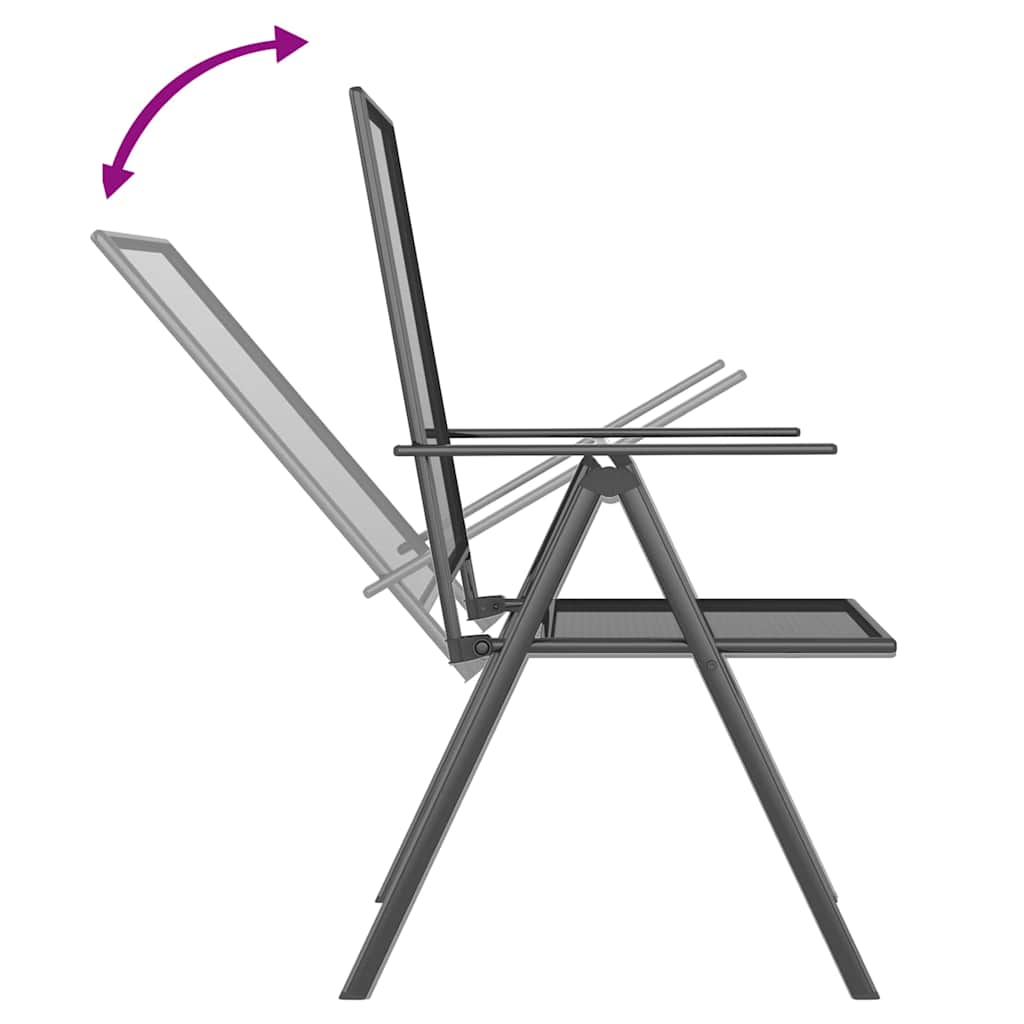 Ensemble à manger de jardin 3 pcs anthracite acier