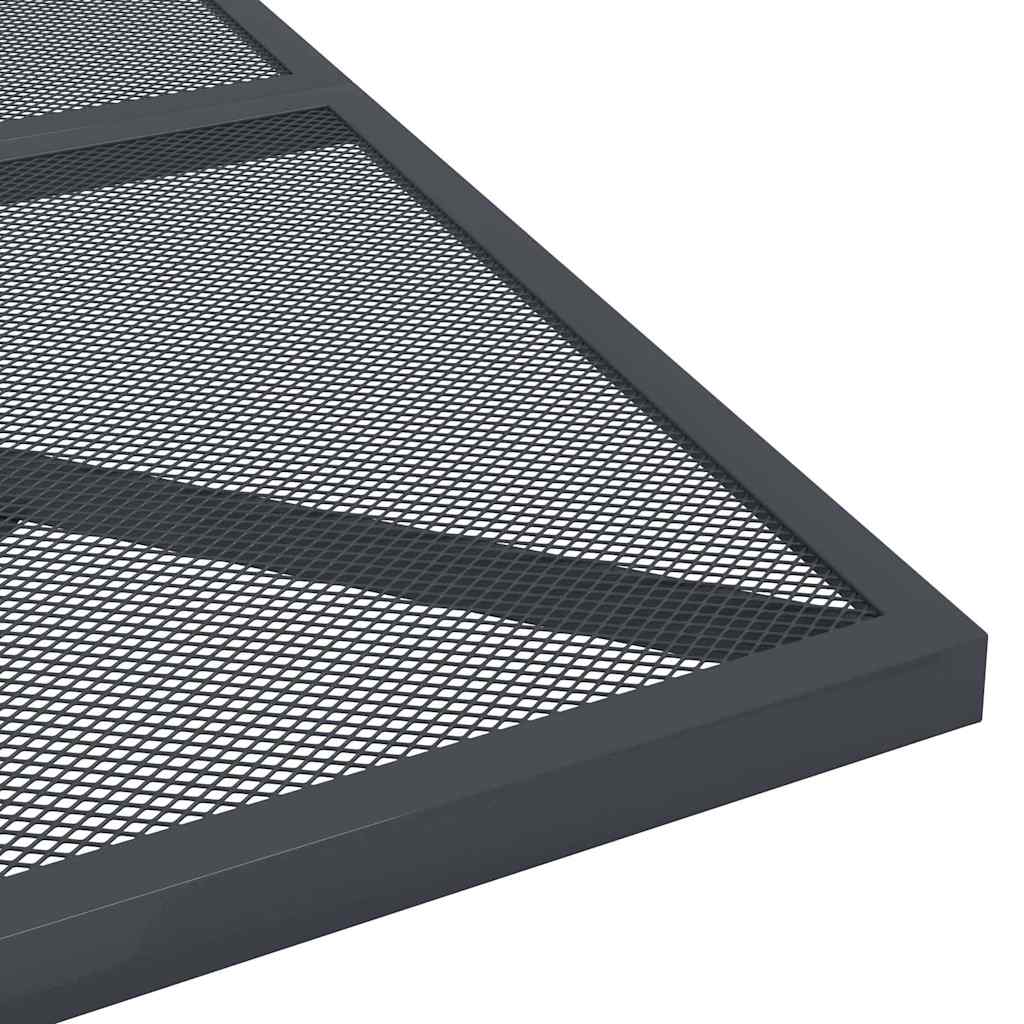 Ensemble à manger de jardin 3 pcs anthracite acier