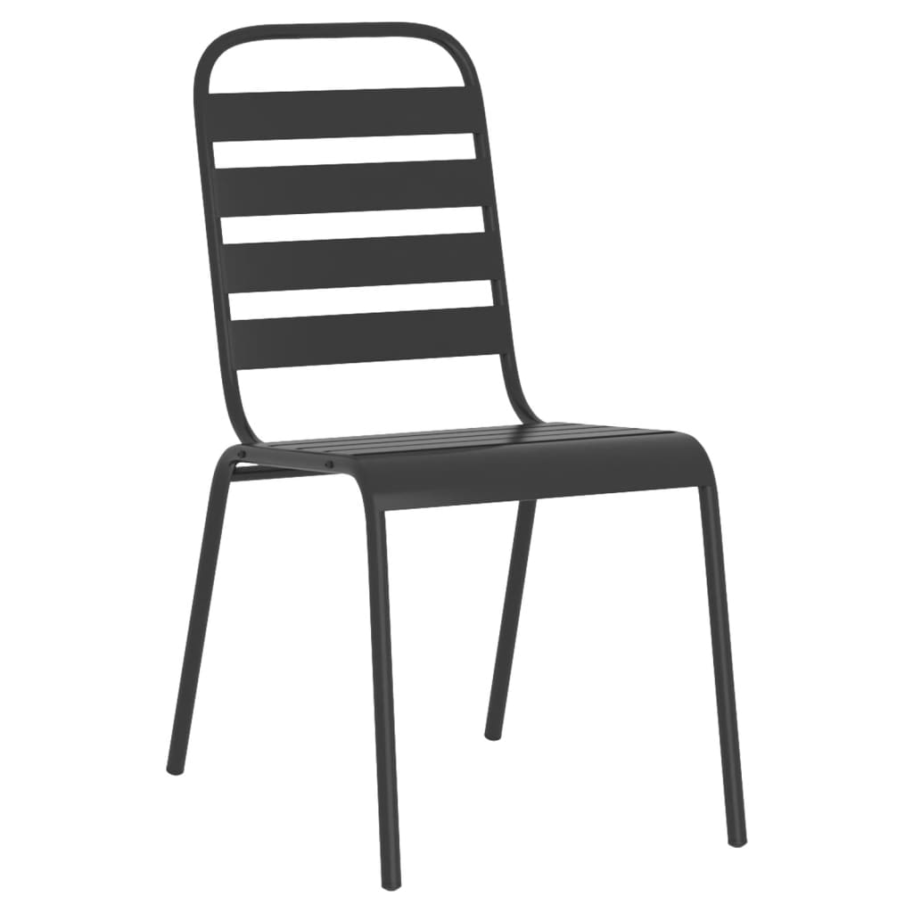 Ensemble à manger de jardin 3 pcs anthracite acier