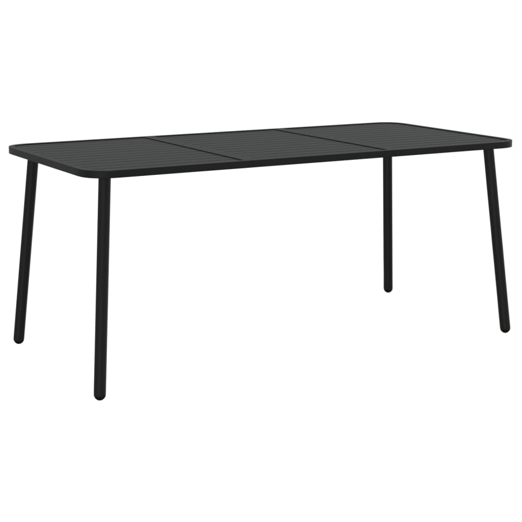 Ensemble à manger de jardin 9 pcs anthracite acier