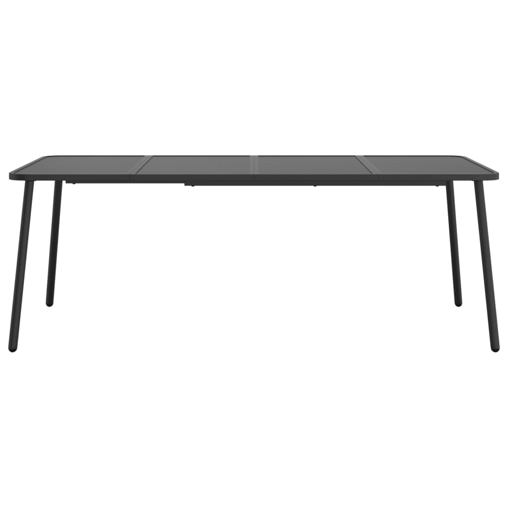 Ensemble à manger de jardin 9 pcs anthracite acier - XIOS