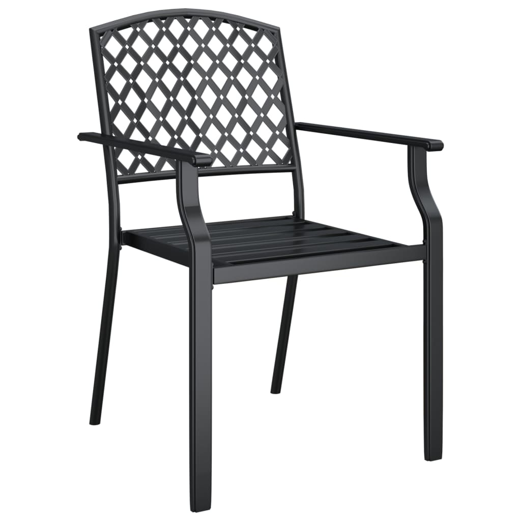 Ensemble à manger de jardin 3 pcs anthracite acier