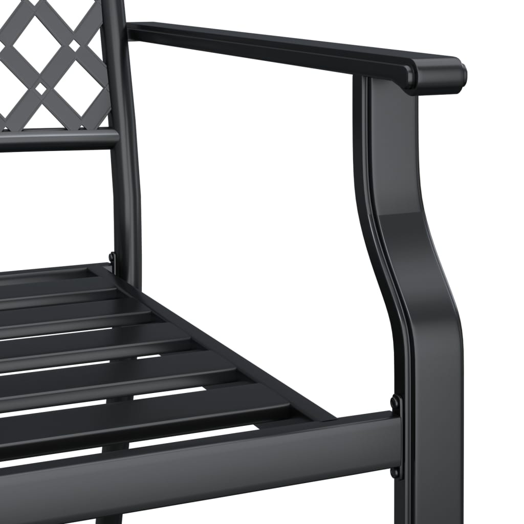 Ensemble à manger de jardin 3 pcs anthracite acier