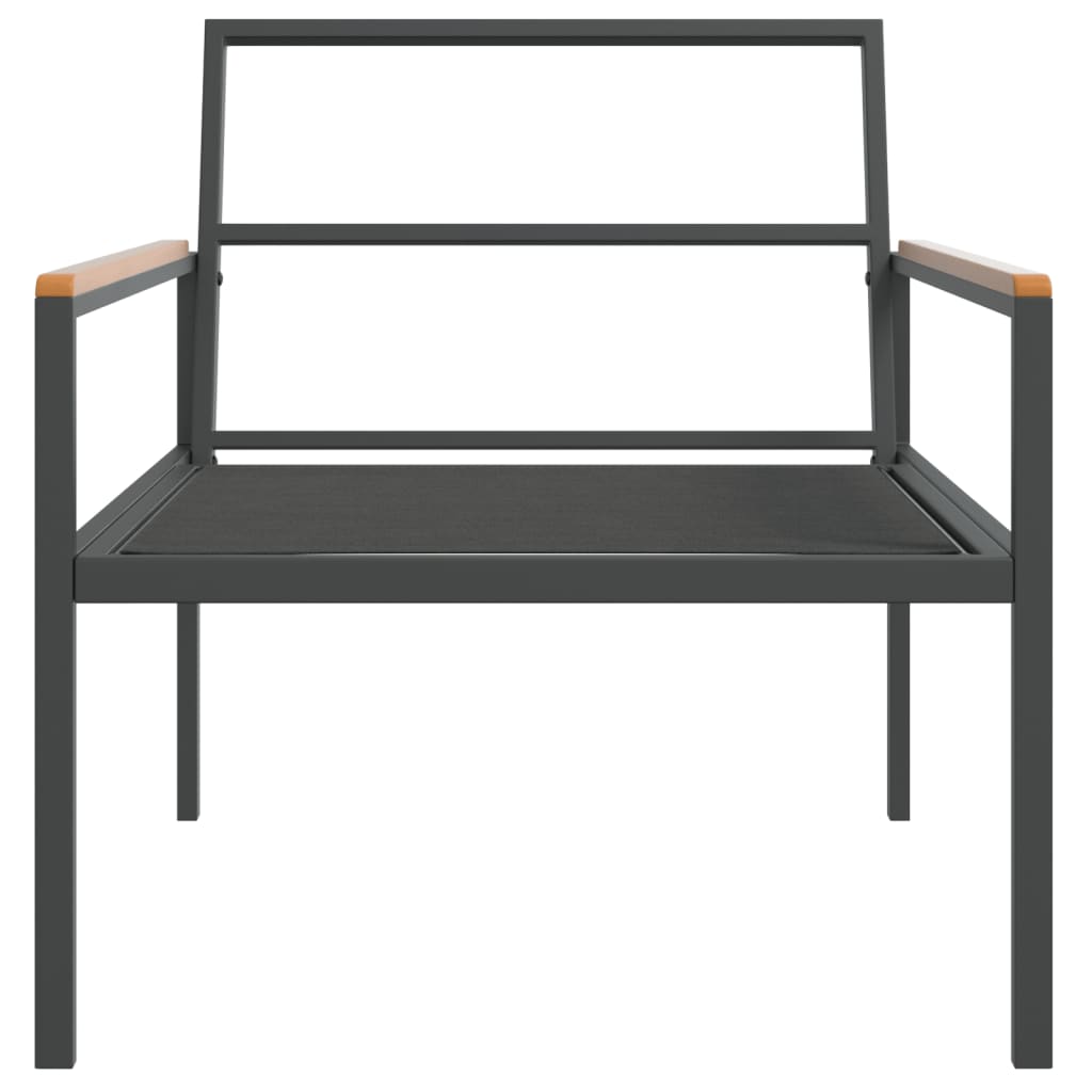 Salon de jardin avec coussins 4 pcs anthracite acier
