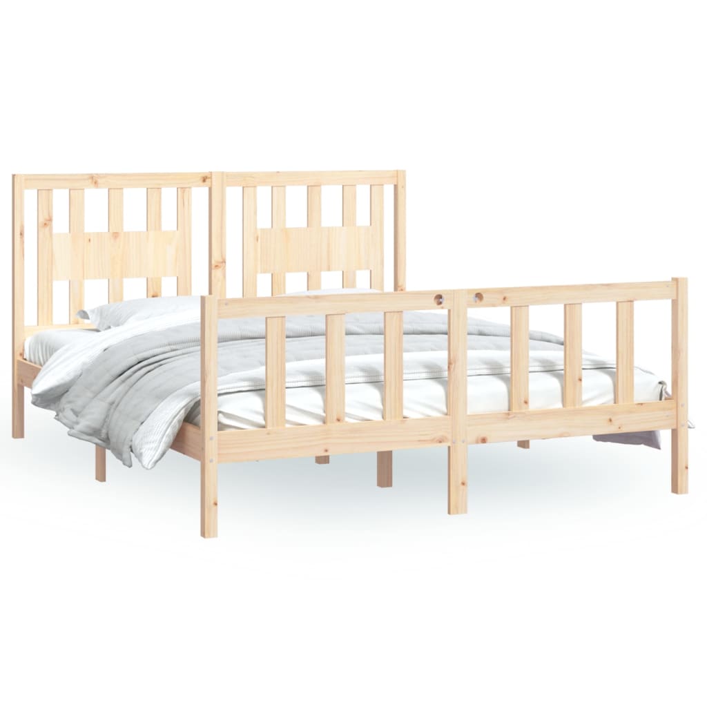 Cadre de lit sans matelas bois massif de pin 160x200 cm - XIOS