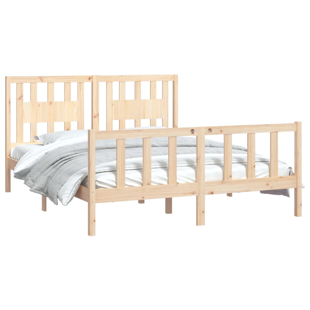 Cadre de lit sans matelas bois massif de pin 160x200 cm - XIOS