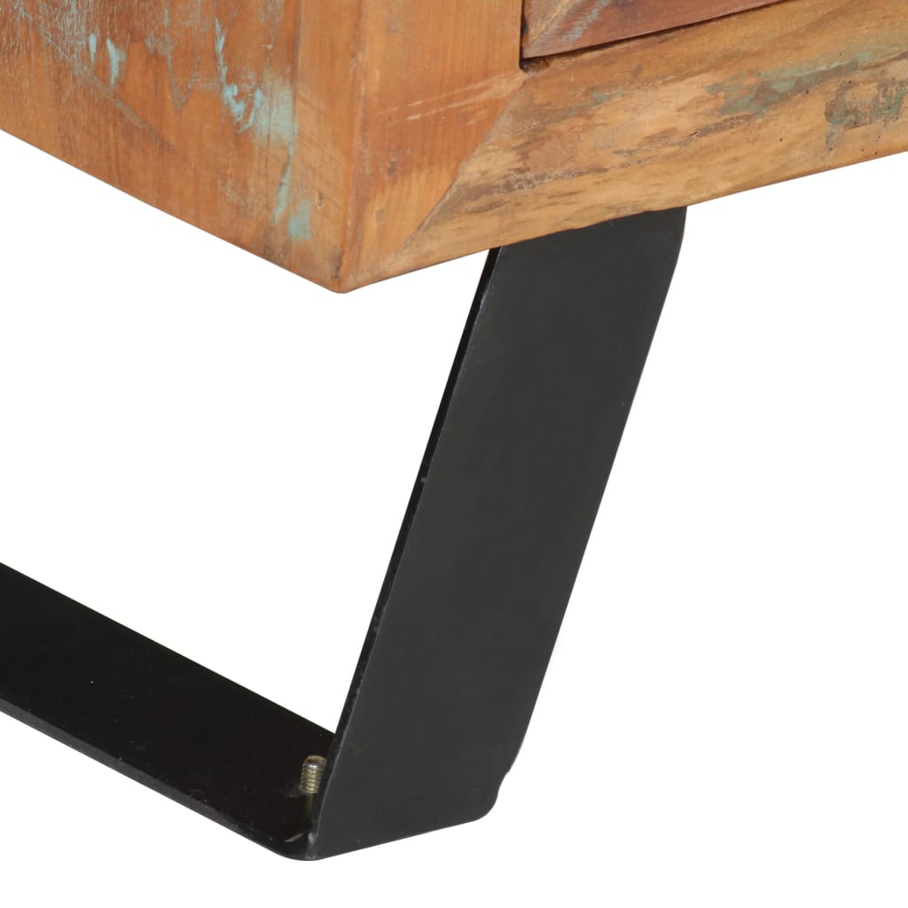 Meuble TV 112x30x45 cm bois massif de récupération - XIOS